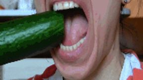 bite cucumber