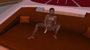 Animated 3D Gay Porn - Solo Black Man Inserting Toy in Ass Then Torch Masturbation