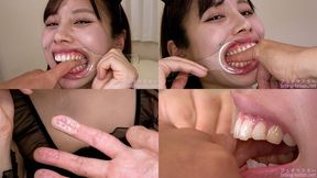 Mai Arisu - A cute girl bites a man's finger with all her might while exposing her back teeth with a hook at the corner of her mouth - MOV 1080p