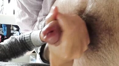 MILF gives a hard handjob and cums on her son's face