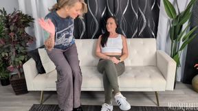 Ashlyn Taylor catches MJ wearing her boots and socks