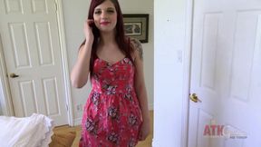 Scarlett Minx Drives a Huge Dildo into her Wet Shaved Pussy