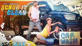 Backwoods Hunk Ryan Landers Drills Twink Zac Steele at the Carwash