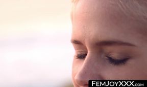 Outdoor shaved pussy tease by erotic blonde Tracy A
