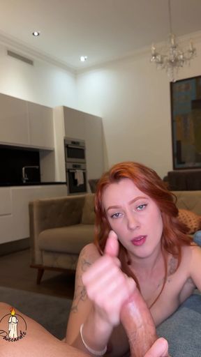 Handjob with Huge Load! POV Style Vertical