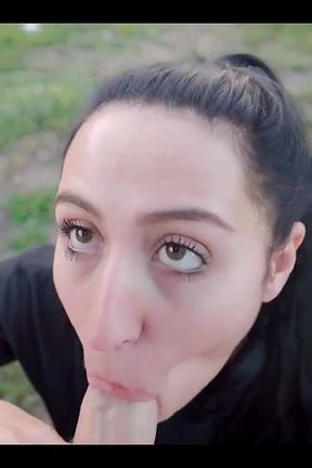 Black Lynn Ties Her Long Black Hair Into a Ponytail to Show Me How She Sucks Cock