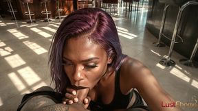 sex with a curvy black girl right in the bar [ai]