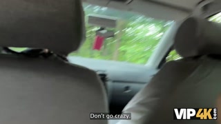 VIP4K. Red riding hood loves to show her pussy in her boyfriend’s car
