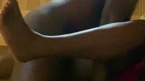 Curvy college babe gets big black dick in public sauna
