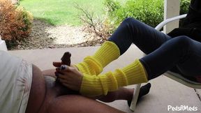 Lindsay Hawthorne Leg Warmer Patio Footjob