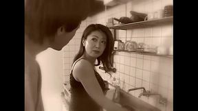 Japanese wife cheats on her husband during a steamy tryst