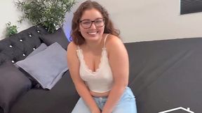 Delicious nerdy teen smashes huge black inches in finest interracial tryout