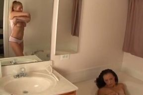 Pussy Licking Lesbians From France Are Here to Play in the Bathtub