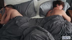 MEN - Sam Holister And Jake Preston Hook Up Quietly While Sam&#039;s Boyfriend In The Next Room