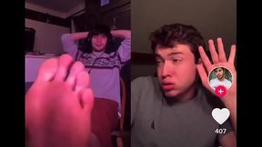 *REPOST without the crop!Horny for TikTok guys feet? Watch this!