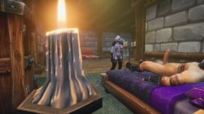 Draenei and human anal bed time fun : Warcraft Hentai Parody