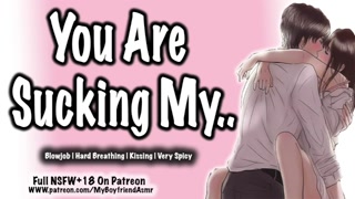 You Interrupt Boyfriend's Meeting [BlowJob] Male Moaning [Kisses] ASMR Boyfriend 18+ Roleplay Moans