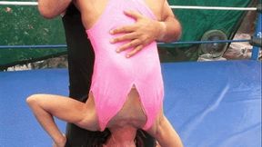 MAKING FRENCH WRESTLING WINE - Ariel La Framboise vs Female Destroyer (IN HIGH DEFINITION)