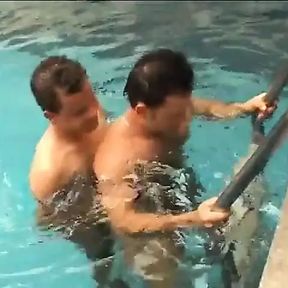 Muscular Stud Igor Dos Santos Invites Cute Guy Sandro Bullack to Swim in His Pool and Get Some Part of Navy Pie