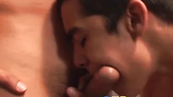 Young Latino twink David Contreras sucks guard cock in prison