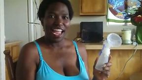 Black short haired webcam nympho was getting ready for her masturbation