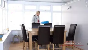 Good girl spanked in white pants