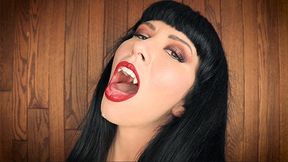 * 854x480p * Mesmerizing Vampire Goddess Commands You To Stroke With Her Wet Tongue Tease --Mp4