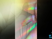 no hands large white uncut cock play! tight foreskin phimosis