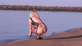 Fishnet Bodystocking - Walk on Beach