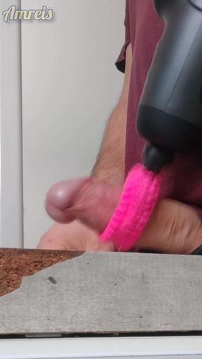 Massage vibration make me cum crazy on kitchen!