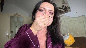 Breath Holding in Satin Pajamas - Puffy Cheeks, Red Face &amp; Intense Struggle