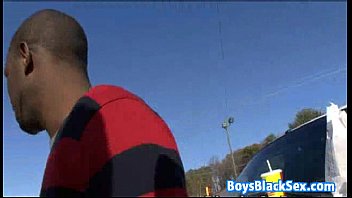 Muscular Blacg Gay Dude Fuck White Twink With His BBC 13