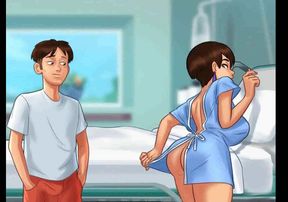 Summertime saga: cougar MILF and a shy guy in the hospital ep 160
