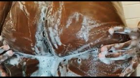 Bathroom soapy panties sexy shorts and bare ass farting compilation