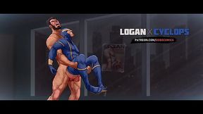 Wolverine botando Ciclope pra mama (Boobocomis &ndash_ Logan X Cyclops)