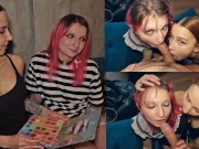 Full Sissification - Girl teaches sissy how to suck dick properly