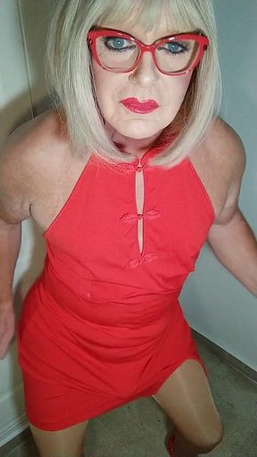 Little Red Dress, Cumming Everywhere