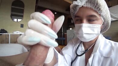 Nurse’s tight hole stretched raw by patient’s monster load in busy hospital
