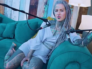 I talk about N - Needed - ASMR podcast SFW talking goth skinny girl dreadlocks tattoo model inked gi