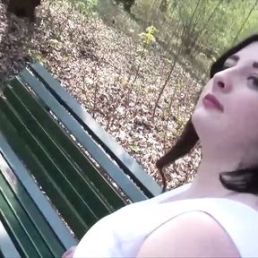 German College Teen Elisa Seduce to Fuck in Park in Berlin