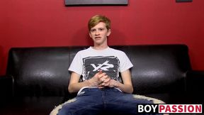 A small guy has a massive penis and he loves to touch it