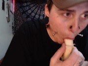 watch me deep throat a banana