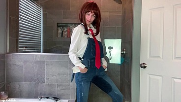 Uraraka Ochako Wetting Blue Jean Overalls & Panties Sage Eldritch