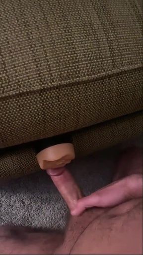 Fucking the Hot Toy in Between Cushions, Feels Like Real Wet Pussy