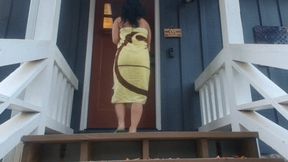 ENF in flipflops gets locked out and turned on by lost bet