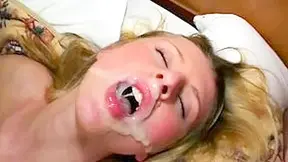 A Slim Blonde Woman From Germany Handling Two Loaded Cocks - Minette Breeze