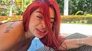 Hardcore outdoor sex at the resort with the big-dicked waiter - Dani Clark & ​​Alejandra Palacios
