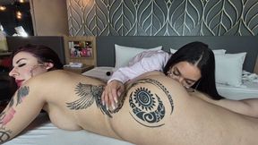Paying my lesbian masseuse with hot farts By Ariel and Bruna Paes CAM Babi part 2