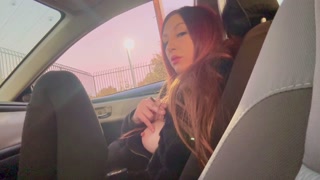 Italian Big Tits Milf cigarettes&amp;420 Smoke Fetish Sesh in the car Solo big nipples play LINKinBIO