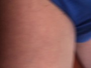 Asian muscle woke up with rock hard morning wood precum through underwear.